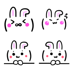Face Emoji.vol.4. Rabbit ear.