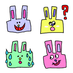 Crazy Face Rabbits(Emoji)