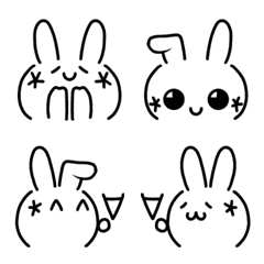Rabbit face emoticons2