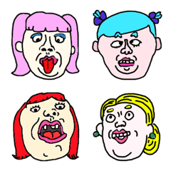 Crazy Face Girls 2(Emoji)