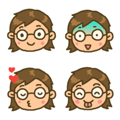 glasses woman emoji