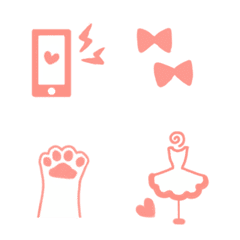 Simple emoji of pink orange