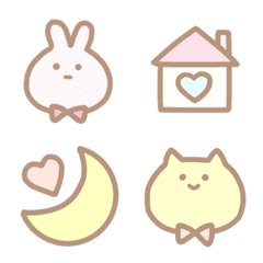 Pastel color cute emoji