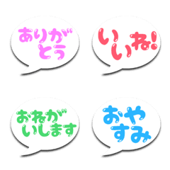 Cute emoji for speech balloons