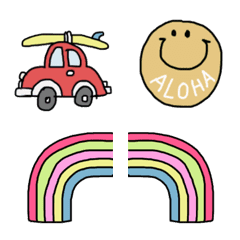 aloha and surf Emoji part3