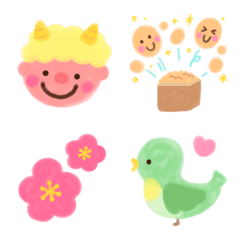 Gentle water color emoji (February)