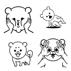 Emoji of black and white bear.