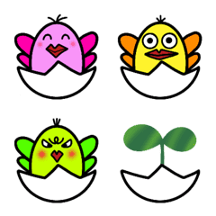 Emoji  of  colorful  bird