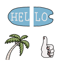 hawaiian style surf Emoji