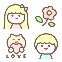 Pastel color cute emoji part2