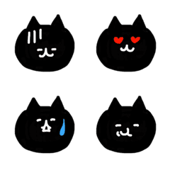 黒猫の喜怒哀楽絵文字