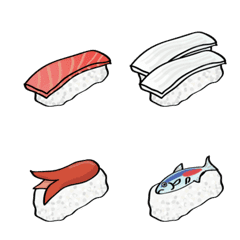 Emoticon de sushi engraçado