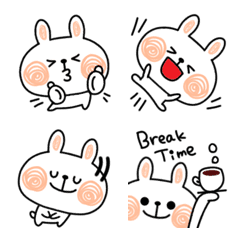 Every day Emoji of white rabbits