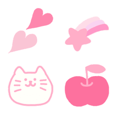 Pink and purple cute emoji