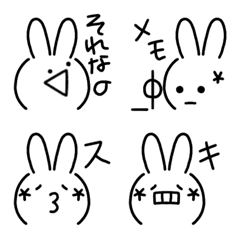 Rabbit face emoticons3