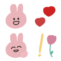 Cute rabbit face emoji.