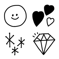 Simple cute monotone Emoji4