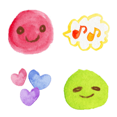 Mochi mochi watercolor Emoji of face