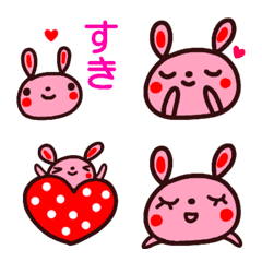love emoji rabbit 