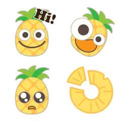 Happy Pineapple Emoji