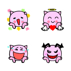 The pink cat Emoji too pretty strangely 