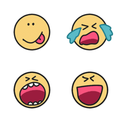 Simple Cute Smile Emoticons Line Emoji Line Store