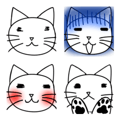 simple kimokawaii cat kaomoji emoji