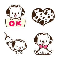 Cute Dalmatian emoji 