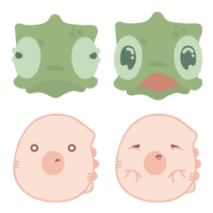 Chameleon & Caterpillar Emoji