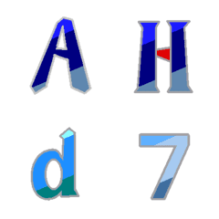 Deco-Moji(Alphameric):Cold color Vol.2