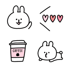Simple Cute Rabbit Emoji Line Emoji Line Store