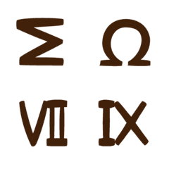 大文字のギリシャ文字とローマ数字 Line絵文字 Line Store