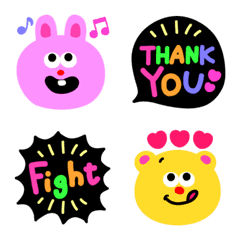 Colorful monster food emoji