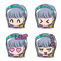Girly girl face stickers