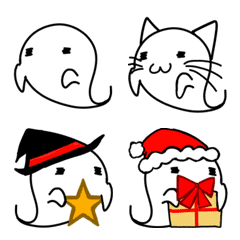 Cute Ghost simple emoji