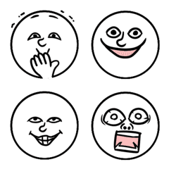 simple white face emoji