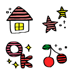 decorated letter horizontal stripes