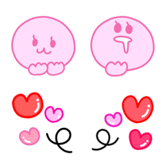 และน่ารัก pink kaomoji  emoji