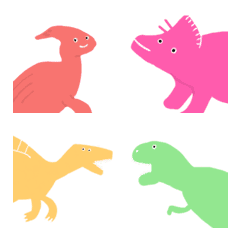 カラフルな恐竜たち