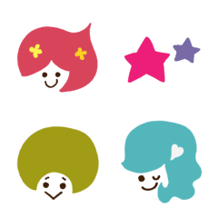 Emoticon de rosto simples colorido e pop
