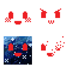 8-Bit Red Faces Emoji Vol.2