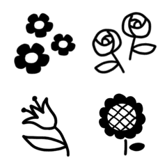 Monochrome flowers