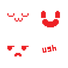8-Bit Red Faces Emoji Vol. 4