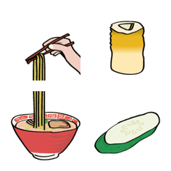 Japanese meals, ramen, rice balls