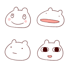 Funny white bear emoji