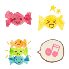 Watercolor candy loose Emoji
