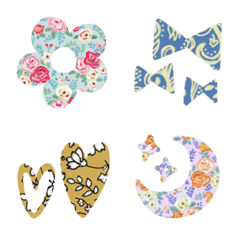 TEGAKI emoji #5 (floral pattern2)