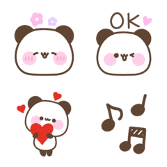 Easy to use message Panda fluffy emoji