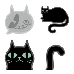 猫好きのための 黒ねこ絵文字 Line絵文字 Line Store