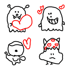 Monsters with so many of Hearts(Emoji)